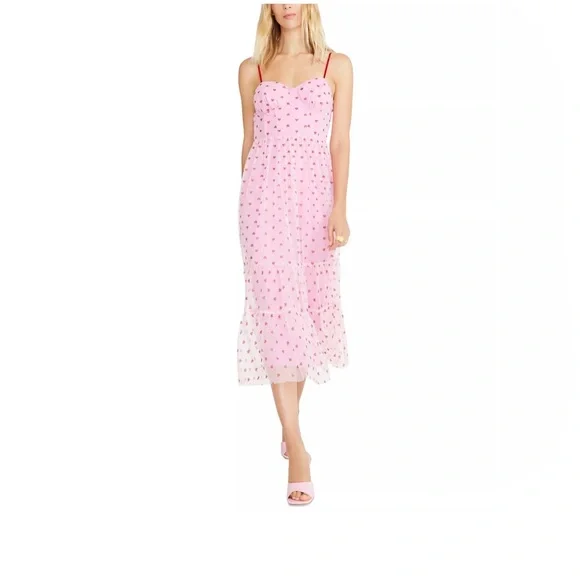 Betsey Johnson Valentines Heart Print Pink Dress - Picture 3 of 12